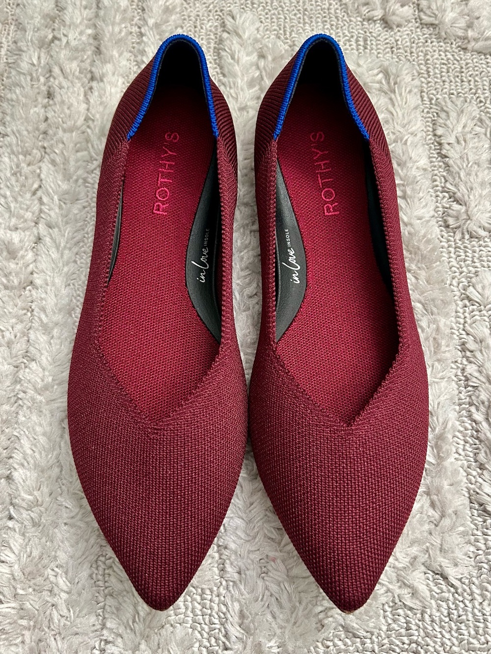 NWB Rothy’s The Point II Ballet Flat - Size 8 in Cabernet - Picture 2 of 4